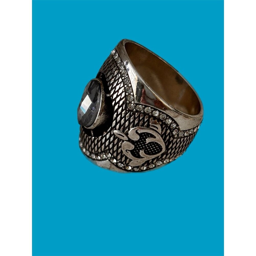 Brighton Love Padlock Ring, Silver Finish, Swarovski Crystals J61982 Size 8 - Picture 6 of 10